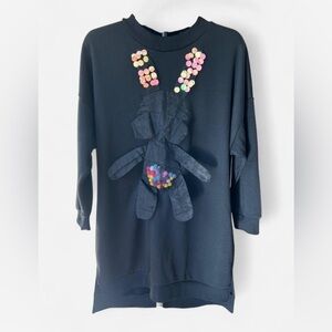 Yimai 3D Bunny Tunic Dress - Rare Silk/Cotton Blend - Luxe Harajuku Style